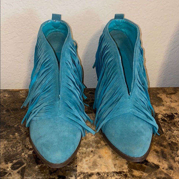 beast fringe booties
